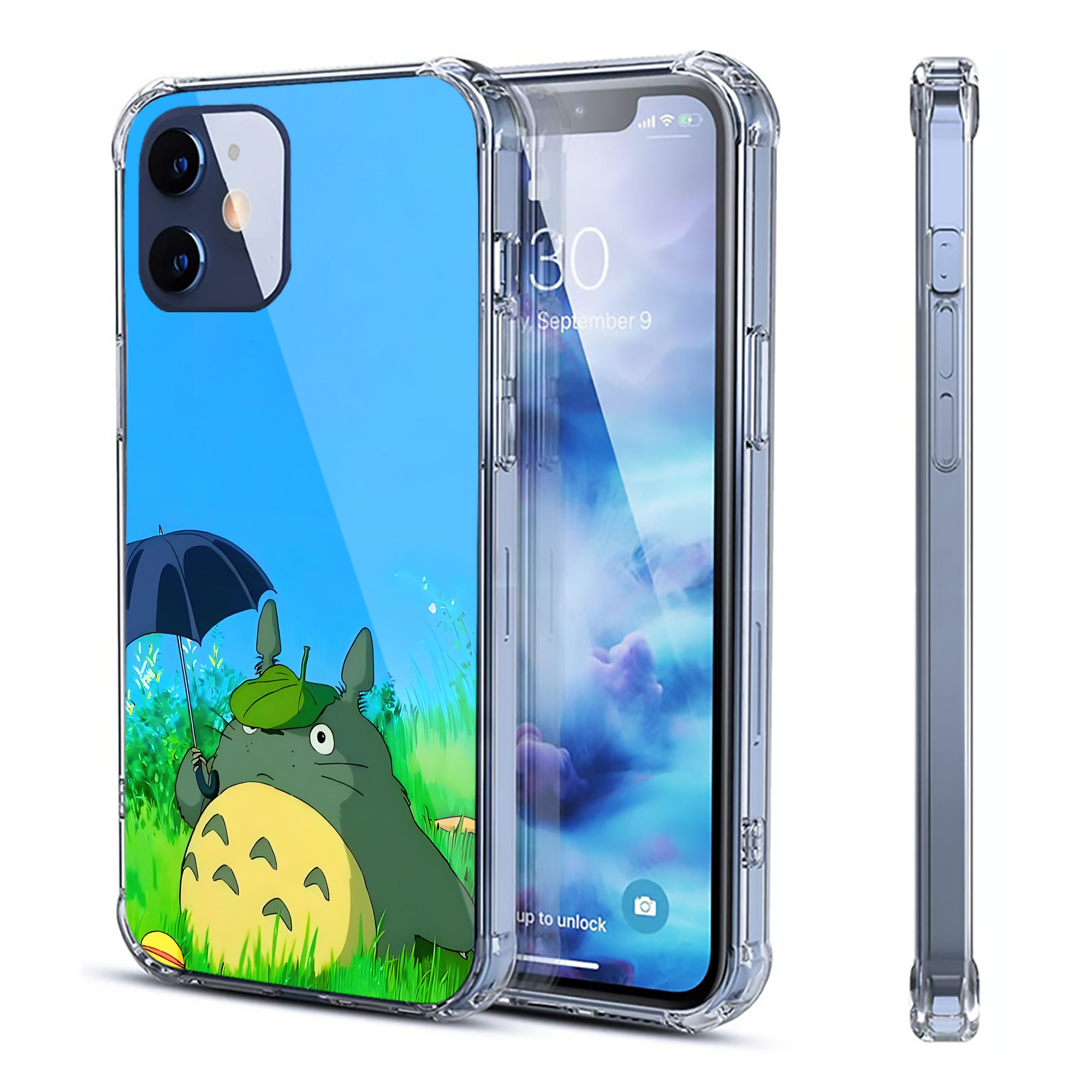 （画像用） となりのトトロ 草壁メイ 草壁サツキ My Neighbor Totoro Satsuki Kusakabe Mei Kusakabe 【iPhone 12シリーズ対応】透明スマホケース（クリアソフトケース）